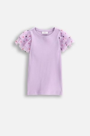 COCCODRILLO krekls ar īsām piedurknēm REBEL GIRL KIDS, violeta, WC5143202RGK-016-122, 122 cm 
