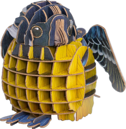 MAKEBUG 3D papīra puzle Yellow-bellied Tit, MB-D-0003 