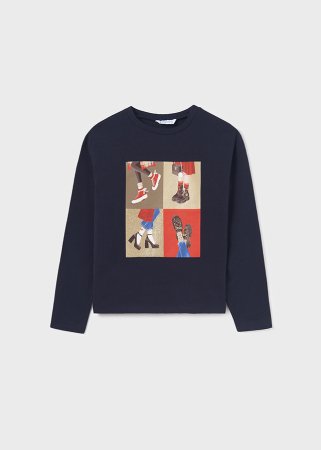 MAYORAL  krekls ar garām piedurknēm 8E, tumši zils, 7046-71 