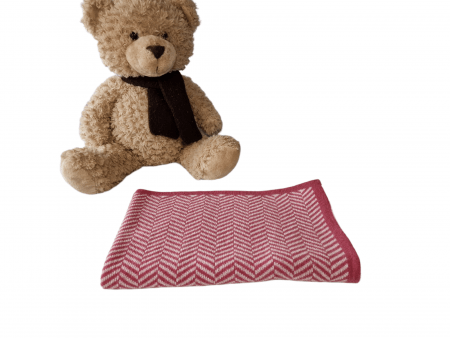 MILLI beiša, merino vilna ZIGZAG, Ecru/Pink, 80x100cm 4913173174316