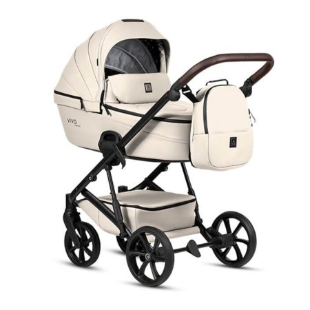 TUTIS universāli ratiņi VIVA 6+ LEATHER 2/1, Vanilla, 1612086 