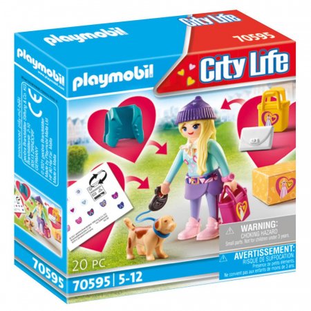 PLAYMOBIL CITY LIFE Modes dāma ar suni, 70595 70595