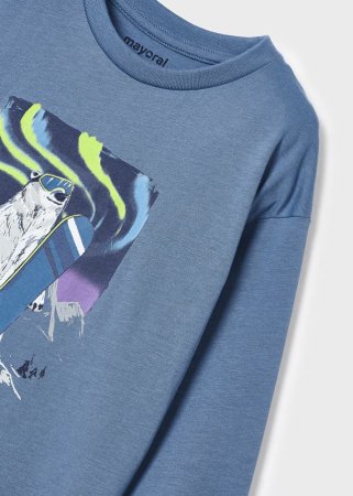 MAYORAL t-krekls ar garām piedurknēm 5G, stone blue, 4038-45 4038-45