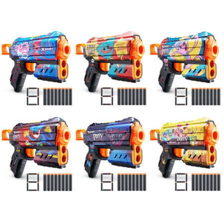 X-SHOT rotaļu pistole "Poppy Playtime", Skins 1. Flux sērija, sortiments, 36649 36649