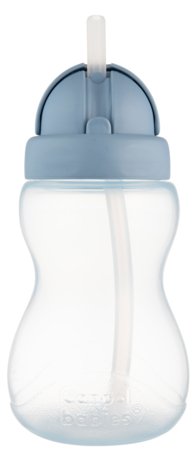 CANPOL BABIES pudelīte ar salmiņu 12M+, 270ml, 56/109_blu2 