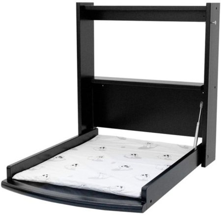 BABYTROLD pie sienas stiprināma pārģērbšanās virsma ar matraci, Black, 18-24S 