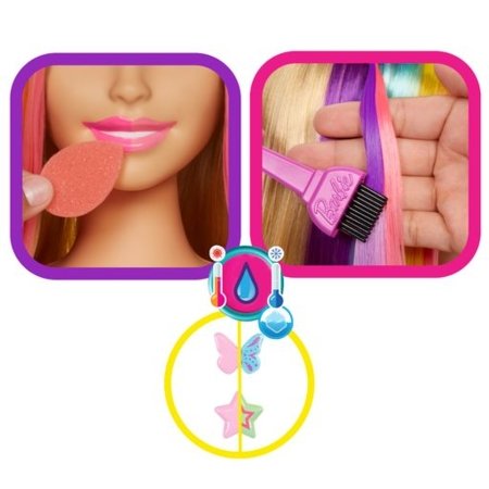 BARBIE lelle neona matu veidošanas galva gaišmate, HMD78 HMD78