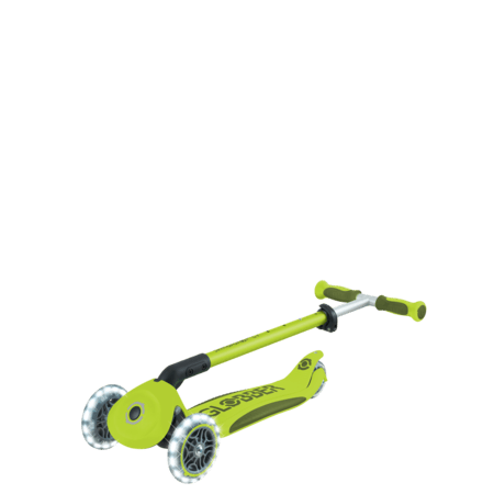 GLOBBER skrejritenis Go Up Deluxe Lights, laima zaļš, 748-606 