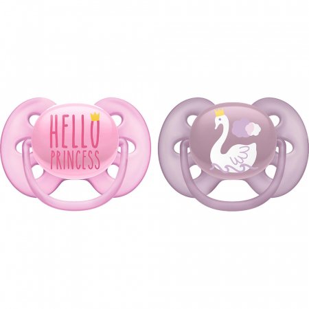 PHILIPS AVENT māneklītis ULTRA SOFT DECO, 6-18M, meitenēm, 2 gab,  SCF223/02 1/880