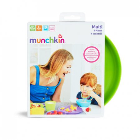 MUNCHKIN Modern Multi šķīvji, 6m+,  4 iepakojumā, 91517 5176102
