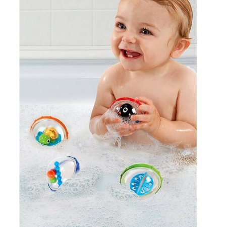 MUNCHKIN Float and Play Bubbles zīdaiņu un mazuļu vannas rotaļlieta, 4m+, 2 gab., 9004801 90048