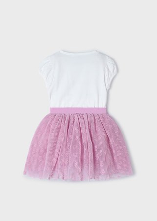 MAYORAL t-krekls ar īsam piedurknēm + svārki 6E, mauve, 3953-30 