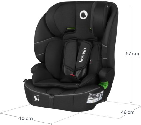 LIONELO autokrēsls BILLY I-SIZE, Black carbon, 76-150 cm. 
