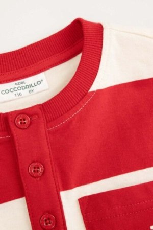 COCCODRILLO t-krekls ar īsam piedurknēm ACADEMY BOY KIDS, sarkans, ZC4143101ABK-009-092, 92 cm 