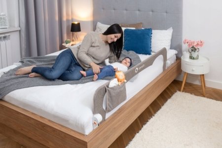 LIONELO aizsargājošs žogs gultai EVA, Beige melange, LO-EVA 