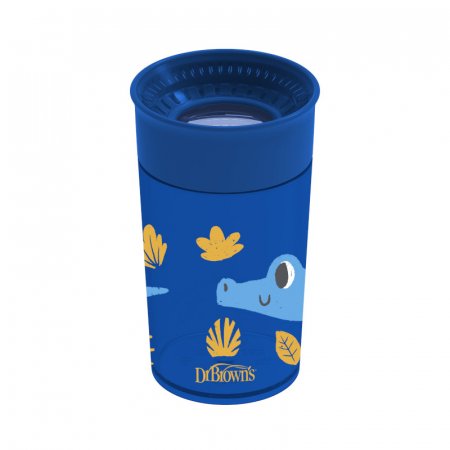 DR. BROWNS Smooth Wall Cheers 360 krūzīte, 300 ml, Blue Deco (9+ m), 1 iepakojumā, TC01094 TC01094
