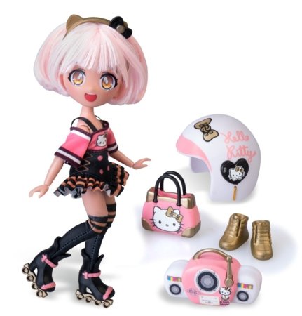 4SF manga stila lelle ar skrituļiem Hello Kitty 19,5 cm, HKTF1000 
