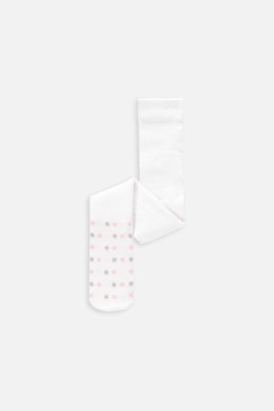 COCCODRILLO zeķubikses TIGHT COTTON COLORFUL, baltas, WC4380201TCC-001-116,   