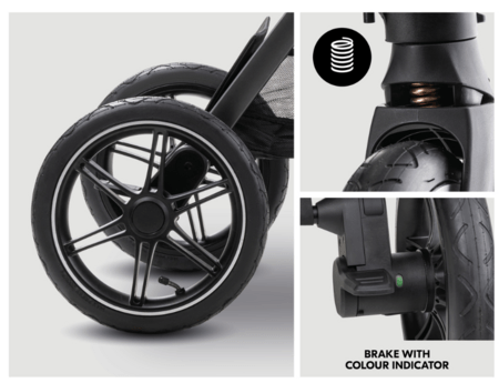 HAUCK universāls ratiņi COMFORT N CARE AIR SET, Mocha, 165553 