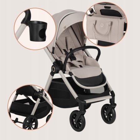 LIONELO universāls ratiņi LAYLA 3in1, Beige sand, LO-LAYLA 3IN1 