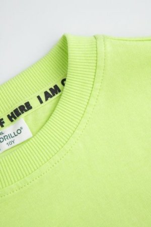 COCCODRILLO krekls ar īsām piedurknēm COSMIC RAVE BOY JUNIOR, zaļš, WC5143202CBJ-030-164, 164 cm 