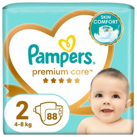 PAMPERS autiņbiksītes Premium Care, 2 izmērs 4-8kg, 88 gab., 80887351 