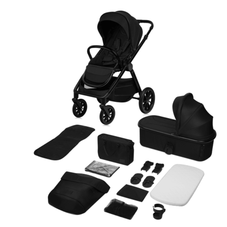 LIONELO universāls ratiņi LAYLA 2in1, Black onyx, LO-LAYLA 2IN1 