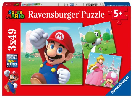 "RAVENSBURGER puzles ""Super Mario"", 3x49 gab., 5186" 5186