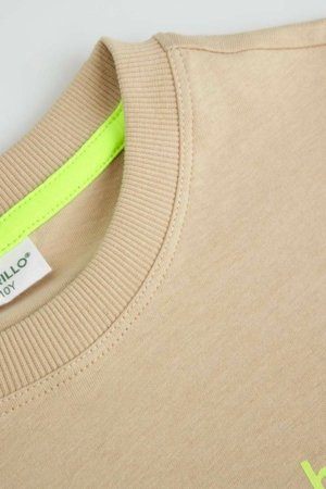 COCCODRILLO t-krekls ar īsam piedurknēm, smilšu krāsa, WC6143204NBJ-002-164, 164 cm 