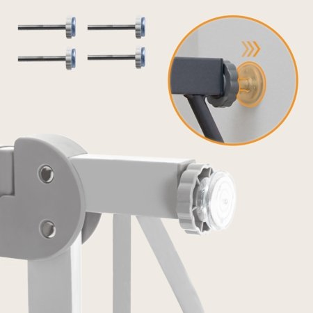 LIONELO drošības vārti TRUUS SLIM, Grey, LO-TRUUS SLIM