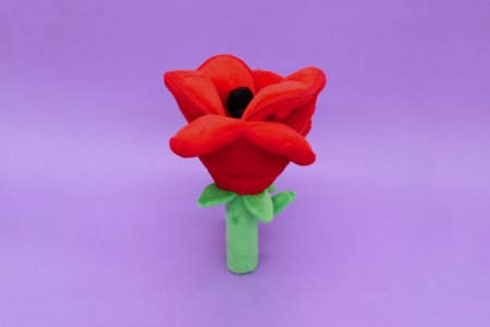 FLIPETZ plīša rotaļlieta - roze sirdī, Poppy red, 80400 