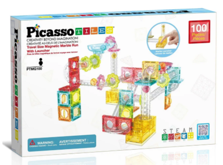 PICASSO TILES Magnētiskais konstruktors Marble Run 100 detaļas, PTMG100 