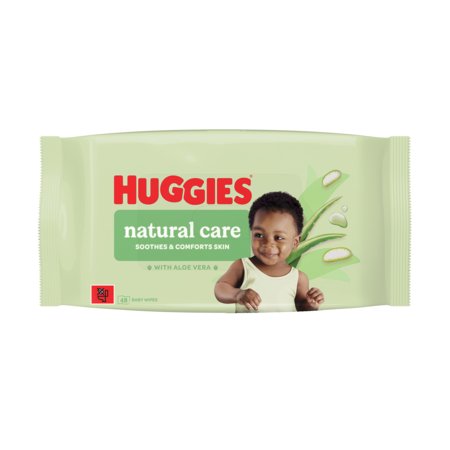 HUGGIES mitrās salvetes NATURAL CARE PLASTIC FREE, 48 gab., 2430940 