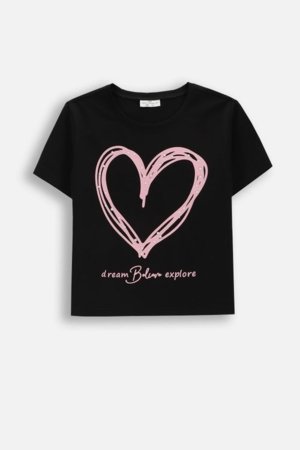 COCCODRILLO t-krekls ar īsam piedurknēm, melni, cm 