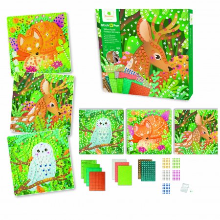 SYCOMORE radošais komplekts, mosaics sticker art, forest animals, CRE7058 CRE7058