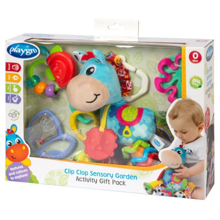 PLAYGRO aktivitātes rotaļlietu komplekts Clip Clop Sensory Garden Activity, 0188178 