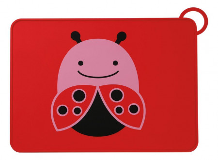 SKIP HOP silikona paliktnis Zoo Fold & Go Ladybug, 252053 