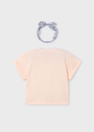 MAYORAL t-krekls ar īsam piedurknēm + galvas saite, salmon, 3.010-96, 134  cm 