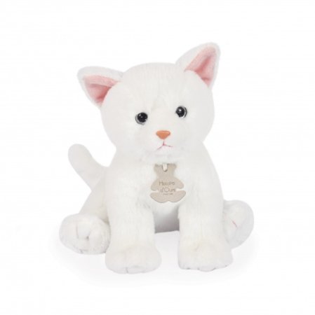 DOUDOU ET COMPAGNIE mīksts balts kaķis 18cm, HO3155 