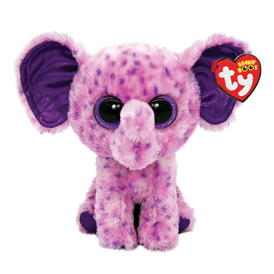 TY Beanie Boos zilonis EVA violets , TY36386 TY36386