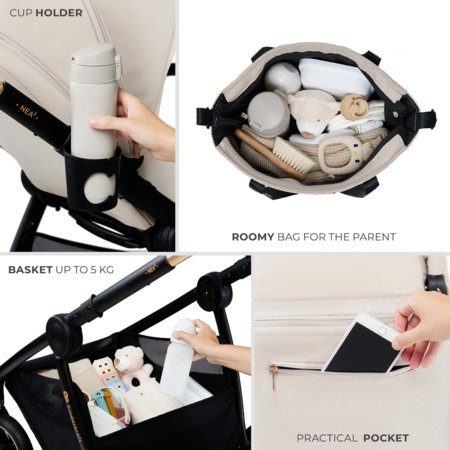 KINDERKRAFT universālie ratiņi 2IN1 NEA 2.0, deep grey, KSNEA002DGR2000 