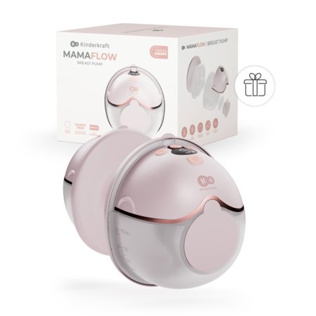 KINDERKRAFT pārnēsājamais elektriskais krūts sūknis MAMAFLOW, pink, KEMAFL00PNK0000 