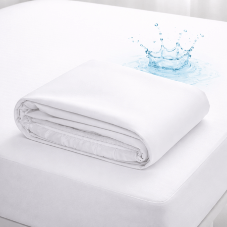 MIMINU ūdensnecaurlaidīgs palags ar gumiju, 140x70 cm., White 