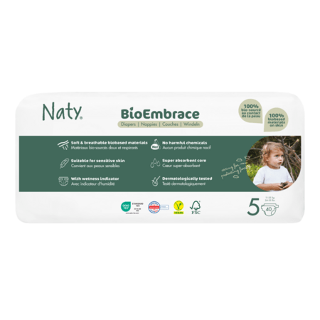 NATY autiņbiksītes BioEmbrace, 5 izmērs, 11-25 kg., 40 gab., 8000277 