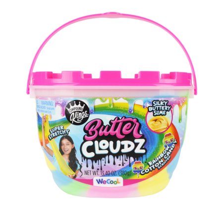 COMPOUND KINGS slaims Butter Cloudz Swirls Large Rainbow Cotton Candy, WC11051712CKINT 