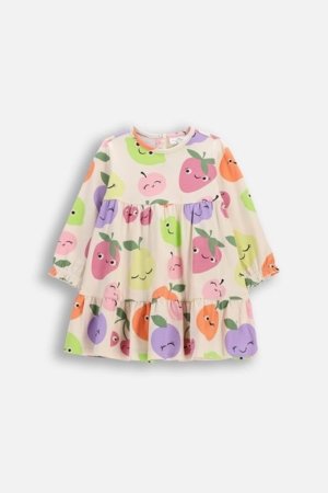 COCCODRILLO kleita ar garām piedurknēm, smilšu krāsa, WC6129101HGN-022-080, 80 izmērs 