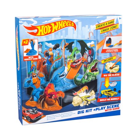 HOT WHEELS rakšanas komplekts ar smiltīm, 60-0035 