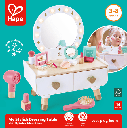 HAPE  kosmētikas galdiņš My Stylish, 14 piederumiem, E3219A 