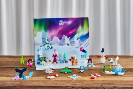 PLUS PLUS adventes kalendārs SANTA'S NORTHERN LIGHTS ADVENTURE, 4337 