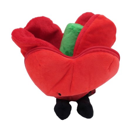 FLIPETZ plīša rotaļlieta - roze sirdī, Poppy red, 80400 